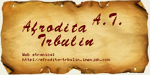 Afrodita Trbulin vizit kartica